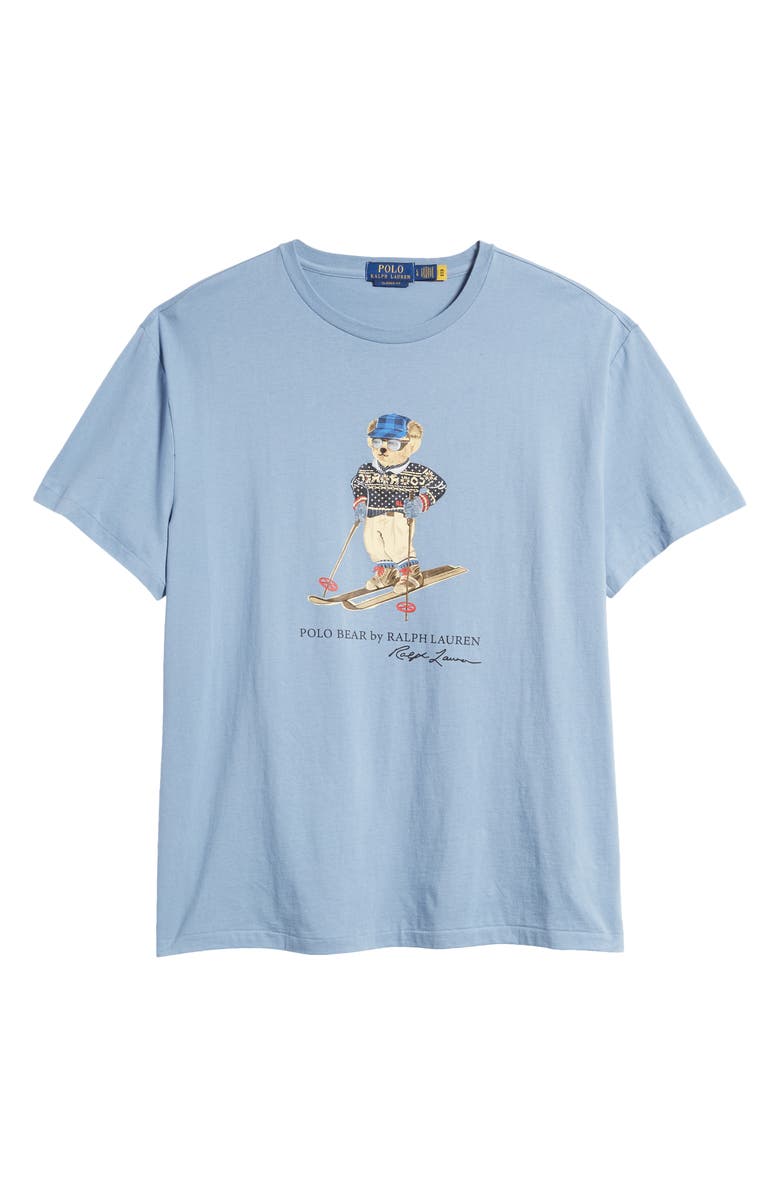 Polo Ralph Lauren Skiing Polar Bear Graphic T-Shirt, Alternate, color, Cr23 Channel Blue Ski Bear