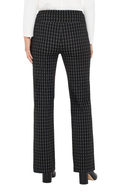 Liverpool Los Angeles Pearl Windowpane Check Pull-on Flare Pants In Multi