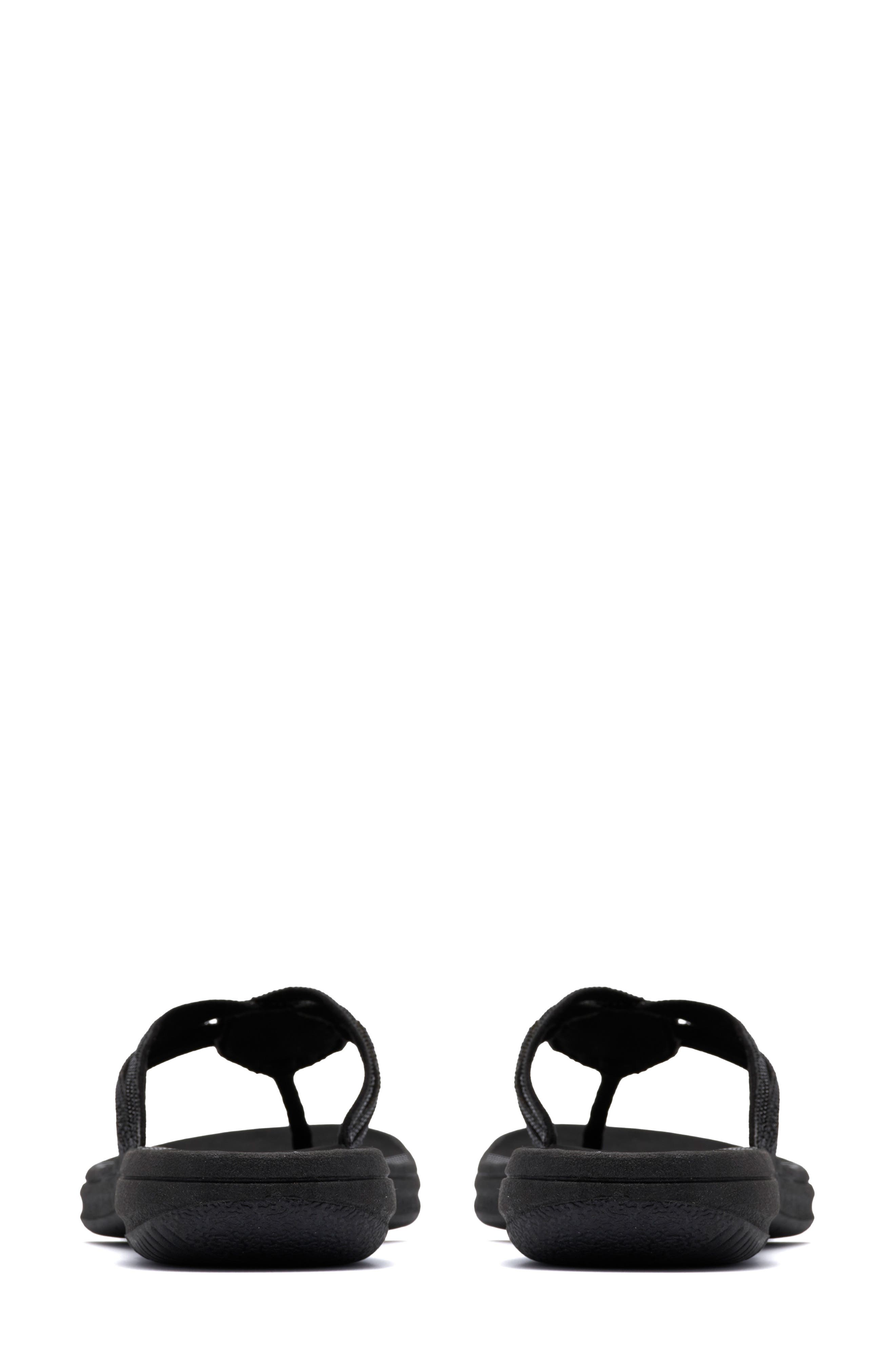 Clarks<sup>®</sup> Breeze Gem Crystal Embellished Flip Flop, Alternate, color, Black