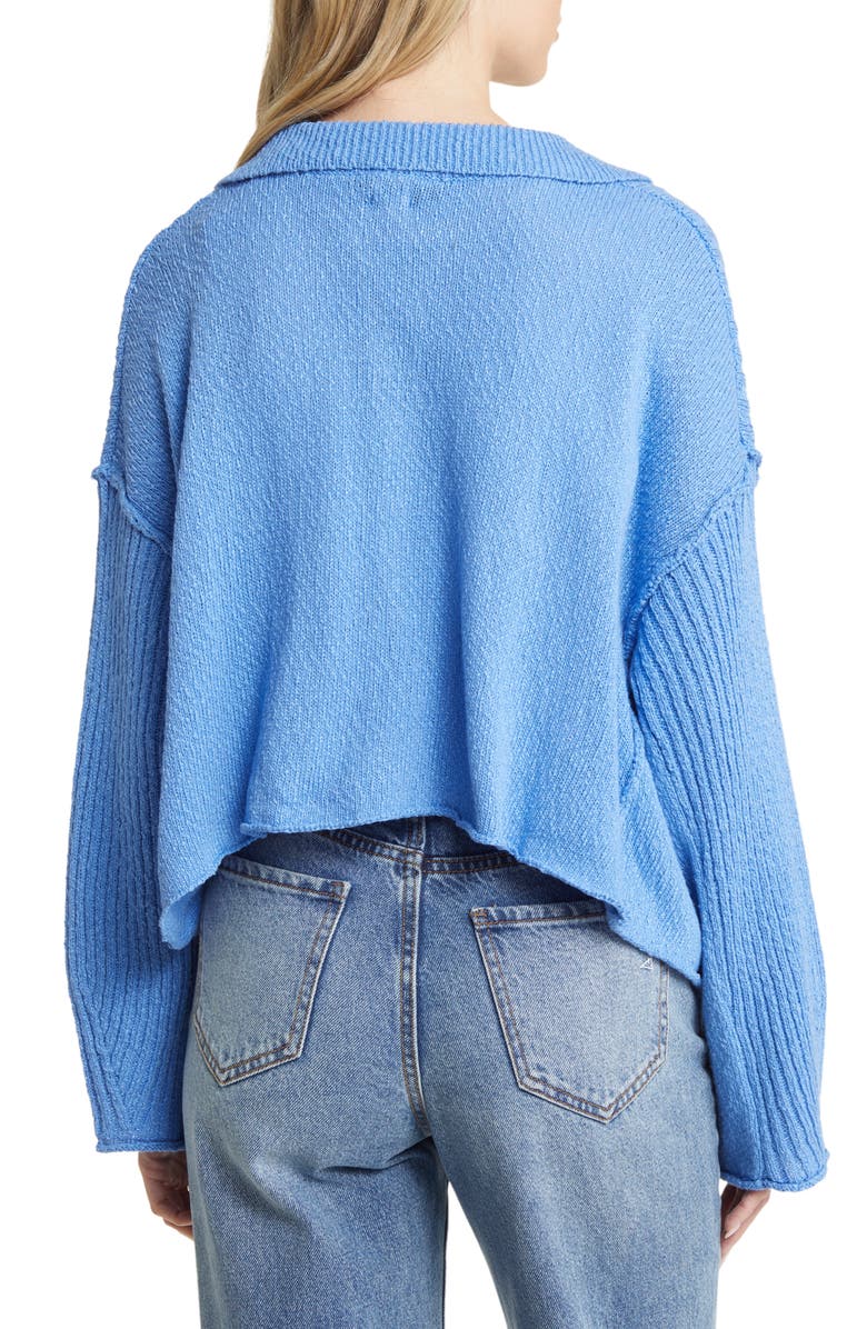 BDG Urban Outfitters Aubrey Crop Cardigan, Alternate, color, Blue