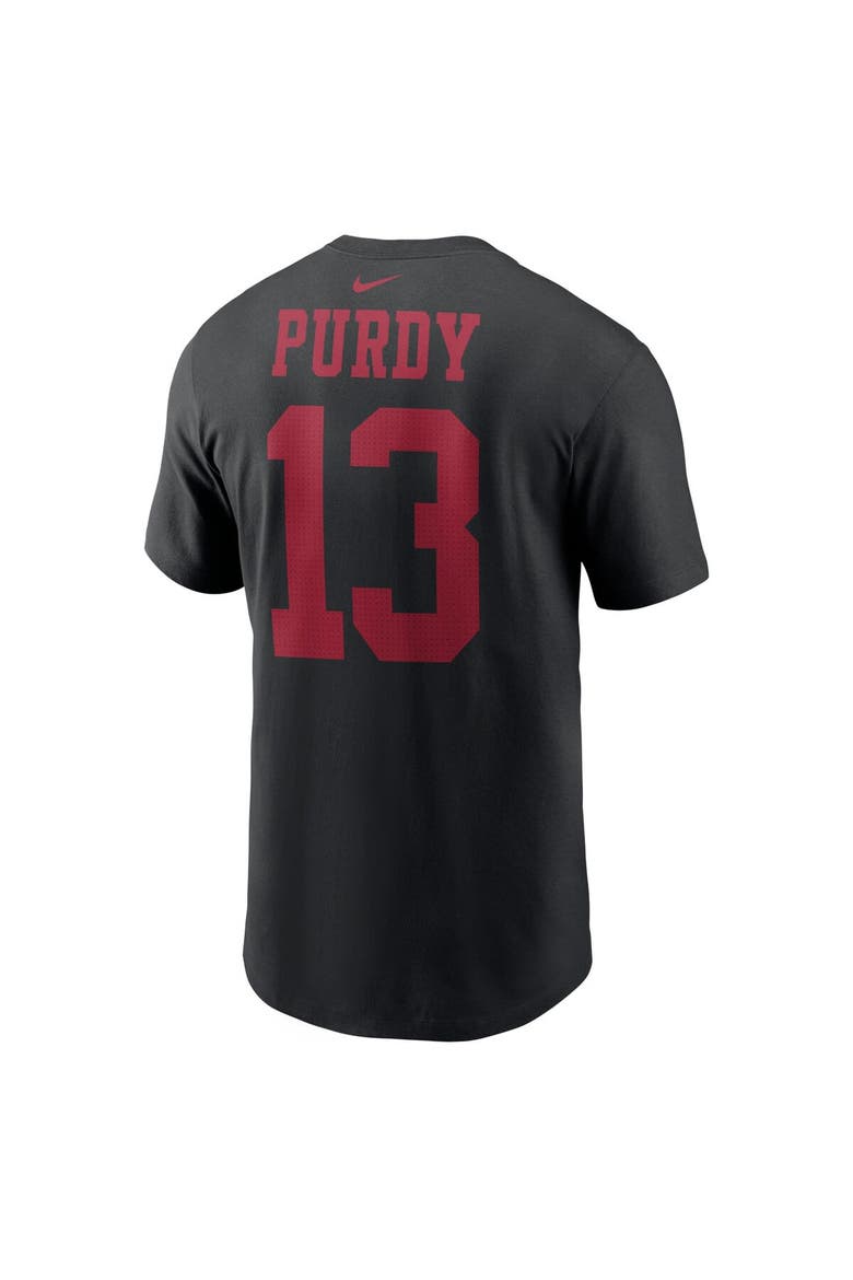Men's Nike Brock Purdy Black San Francisco 49ers Player Name & Number T-Shirt, Alternate, color, Black