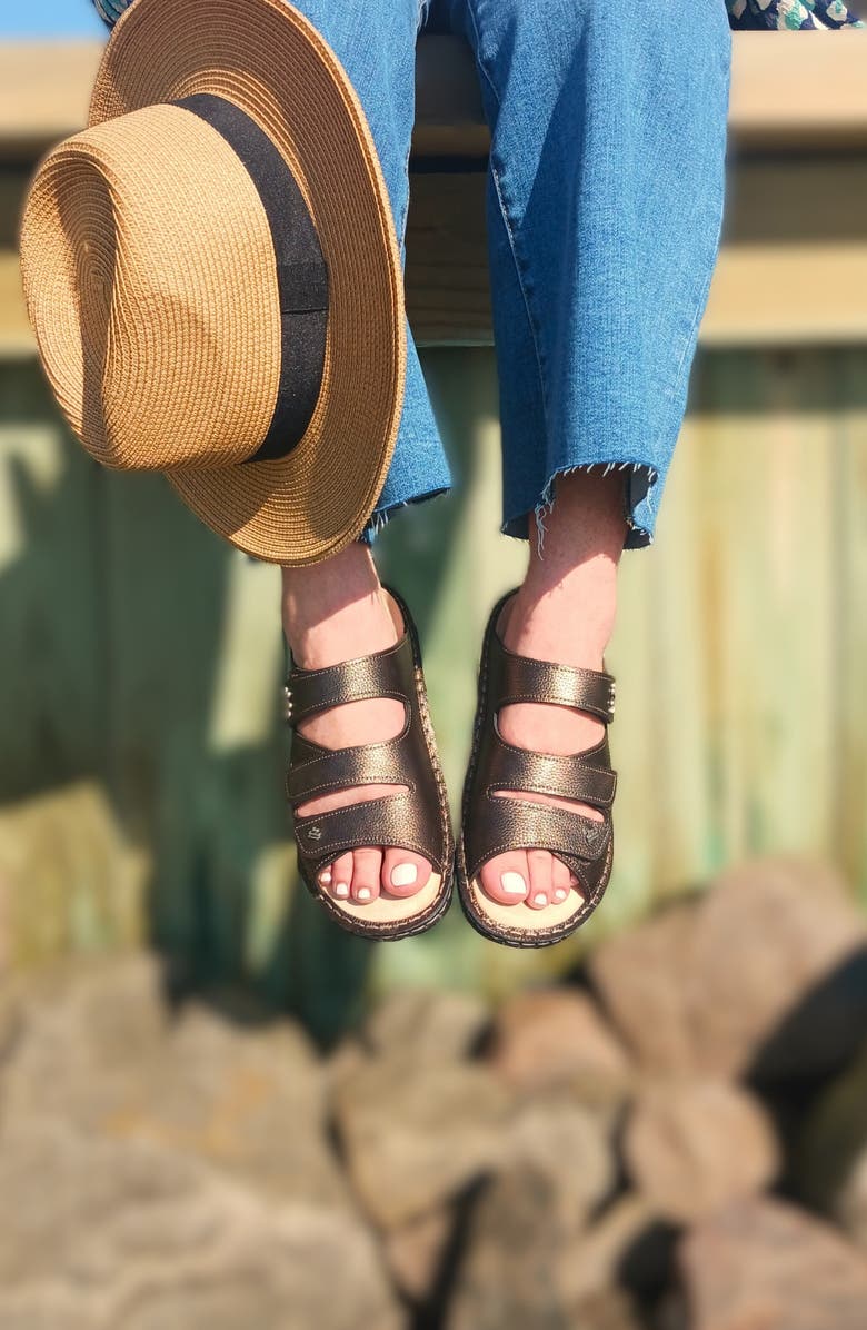 Finn Comfort Grenada Slide Sandal, Alternate, color, Copper Natural