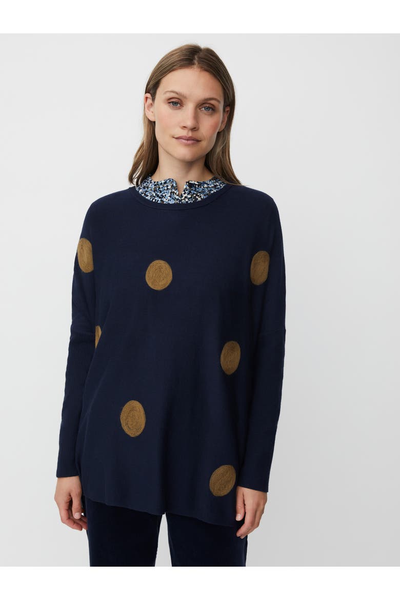 Long Sleeve Round Neck Knit Jumper, Main, color, Navy Blazer