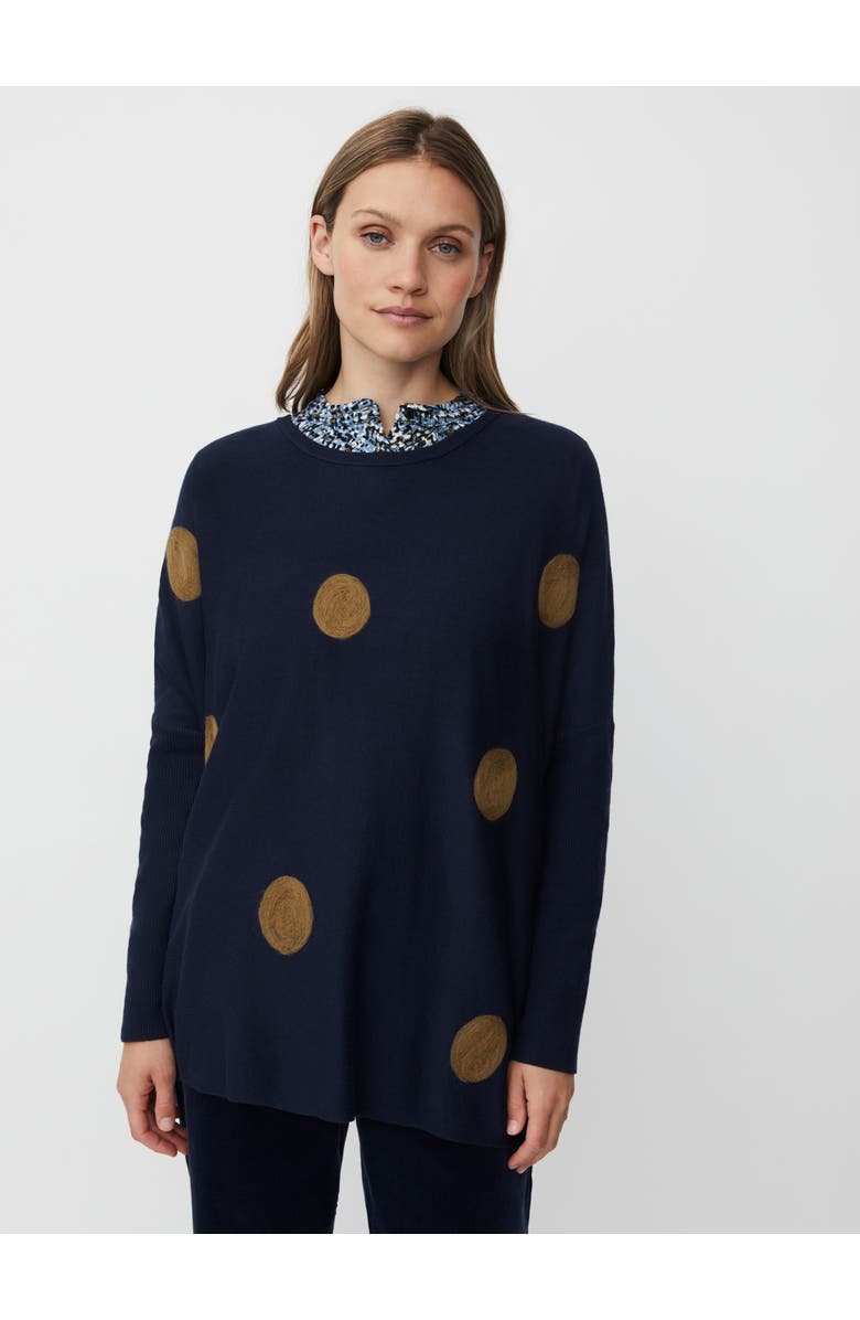 Masai Copenhagen Long Sleeve Round Neck Knit Jumper, Main, color, Navy Blazer