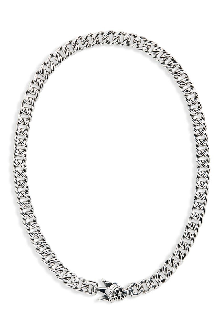 Men's Model 10 3A 21-Inch Sterling Silver Necklace, Main, color, SILVER