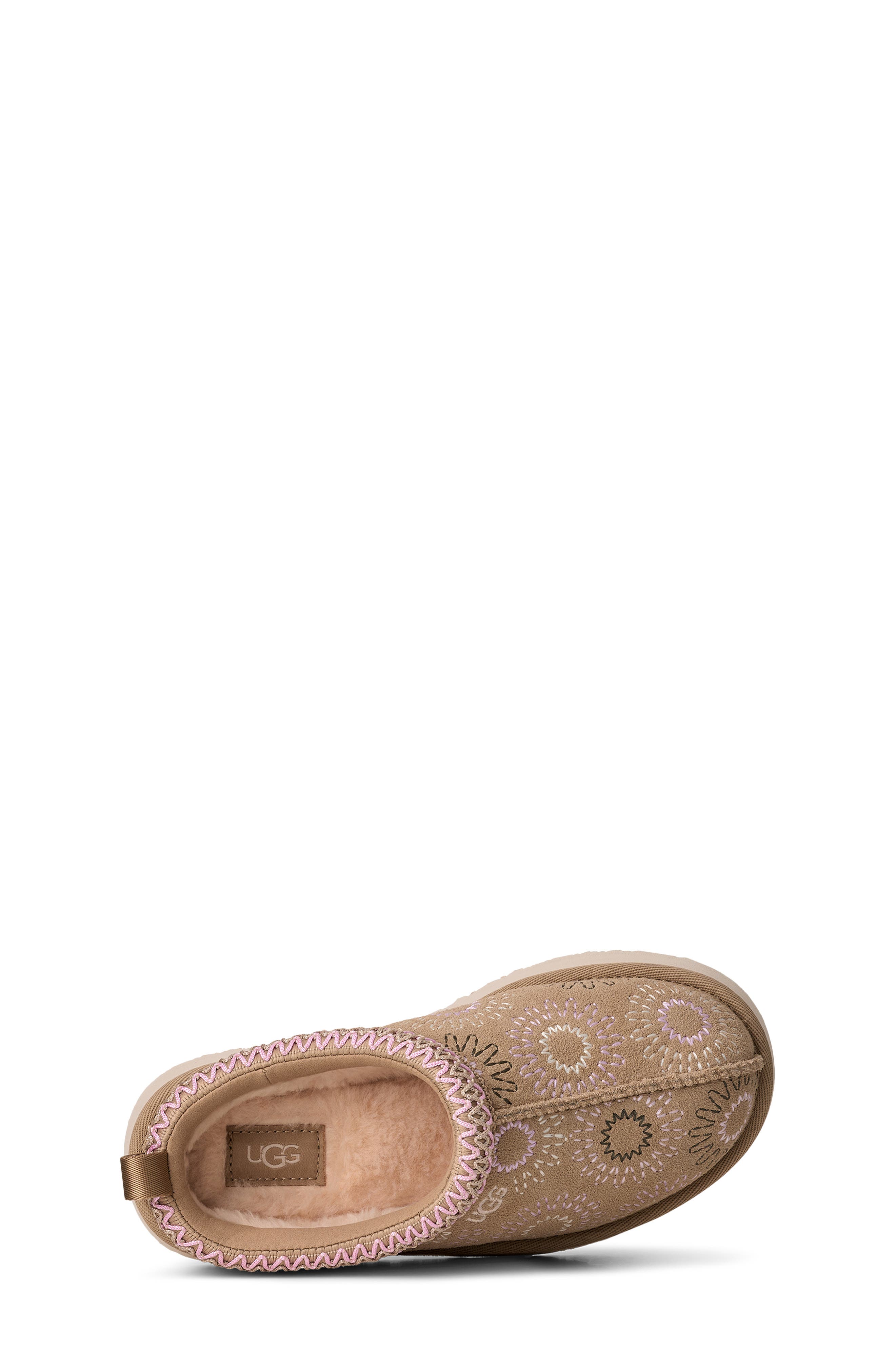 UGG<sup
®</sup
 Kids
 Tazz Sun Stitch Slipper, Alternate, color, Mustard Seed