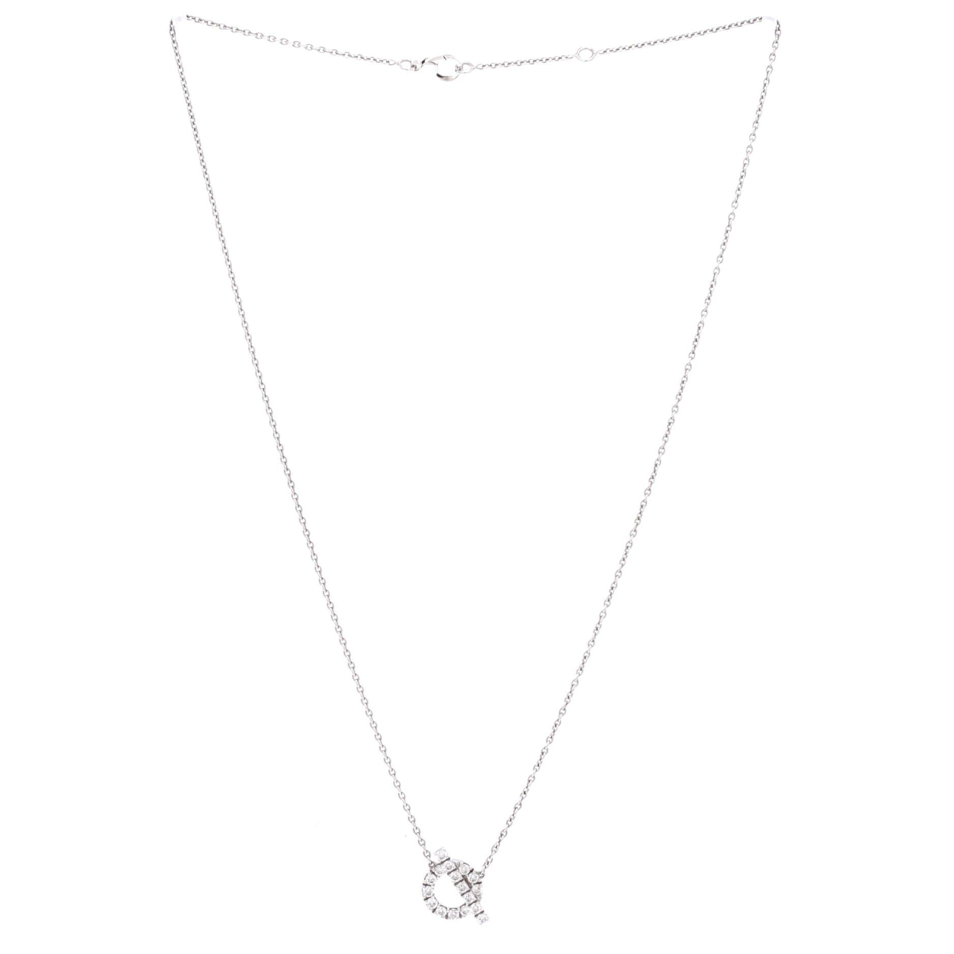 Finesse Pendant Necklace 18K White Gold and Diamonds, Alternate, color, Metallic Gold
