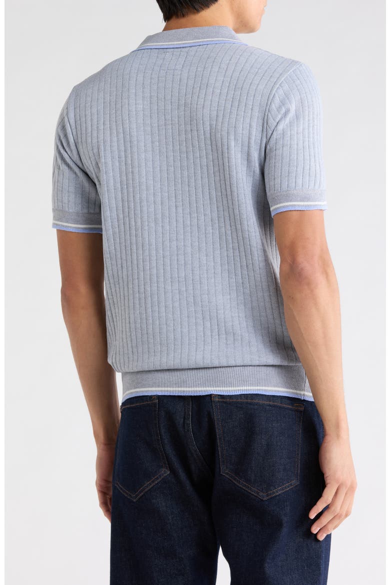 Knit Polo Sweater, Alternate, color, BLUE