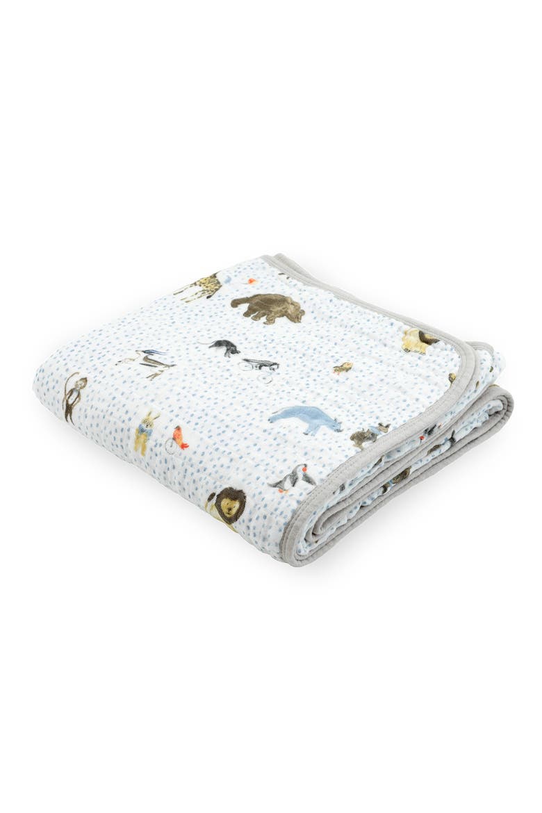 Original Cotton Muslin Quilt, Main, color, PARTY ANIMALS