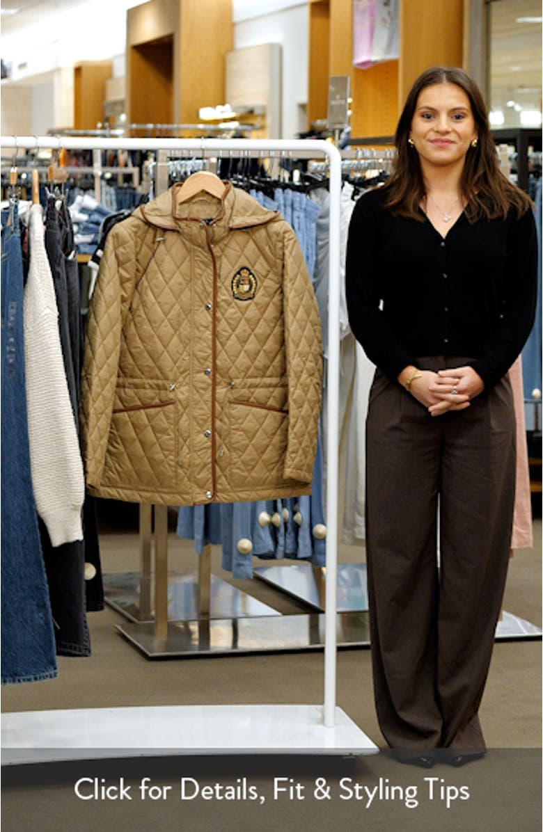 Logo Patch Quilted Coat, sales video thumbnail