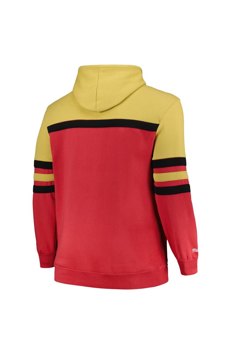 Mitchell & Ness Men's Mitchell & Ness Red Chicago Bulls Big & Tall Hardwood Classics Head Coach Pullover Hoodie, Alternate, color, Red