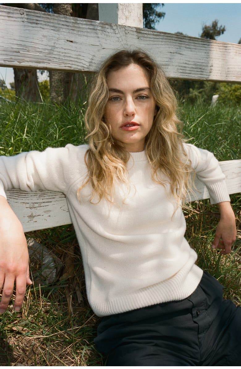 VIR VITA Finn Cashmere Sweater, Alternate, color, Bone