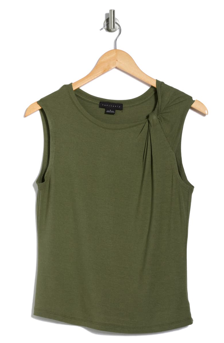 Sanctuary Twist Crewneck Tank, Alternate, color, Field Green