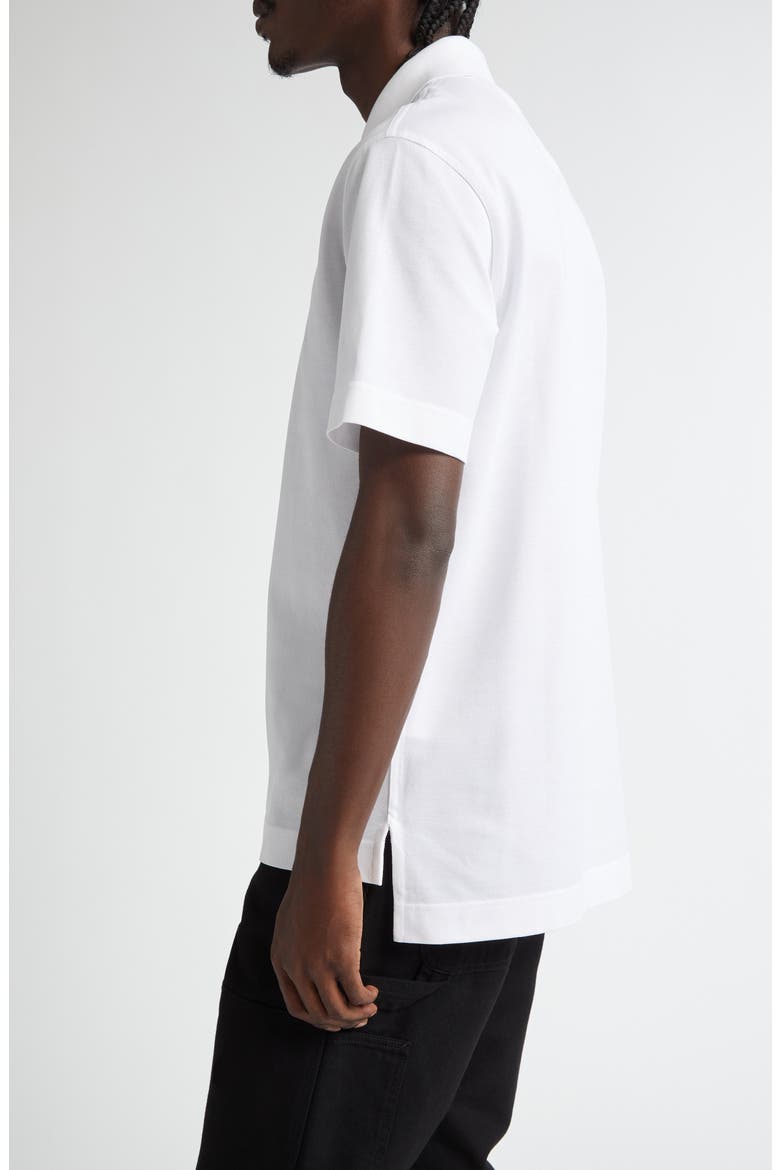 Classic Fit 4G Logo Embroidered Cotton Piqué Polo, Alternate, color, WHITE