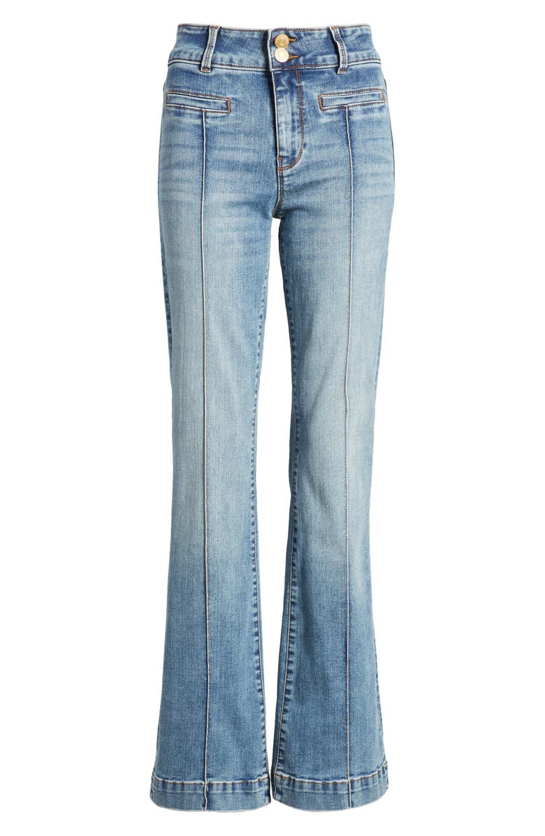 KUT from the Kloth Ana Pintuck High Waist Flare Jeans, Alternate, color, 