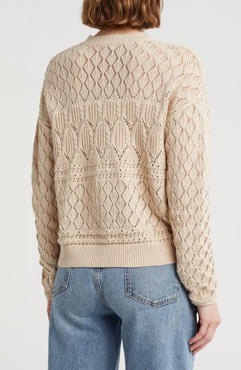 トップス 22SS Openwork Cardigan Crochet Cardigan - Available In Black, White & Beige – (WAB)