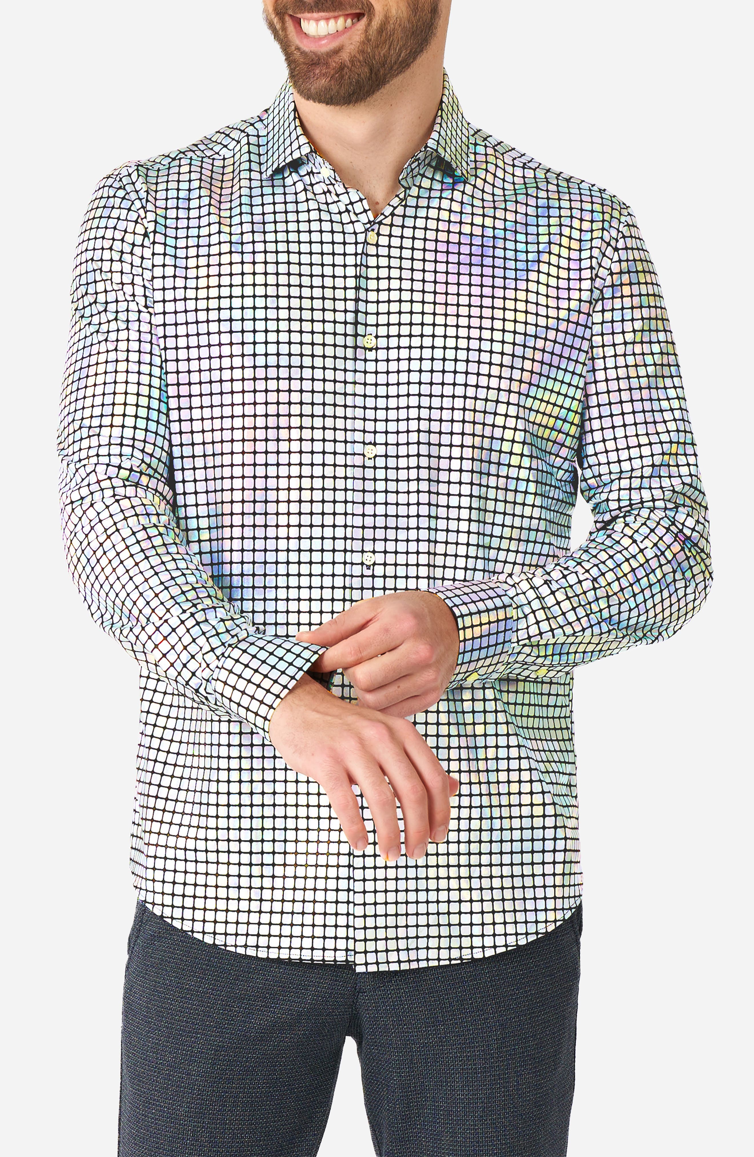 Discoballer Modern Tailored Fit Button-Up Shirt
