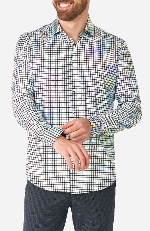 Discoballer Modern Tailored Fit Button-Up Shirt