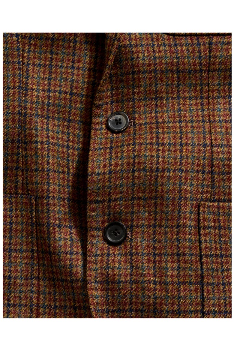 Archie Wool Houndstooth Check Jacket, Alternate, color, BROWN MULTI