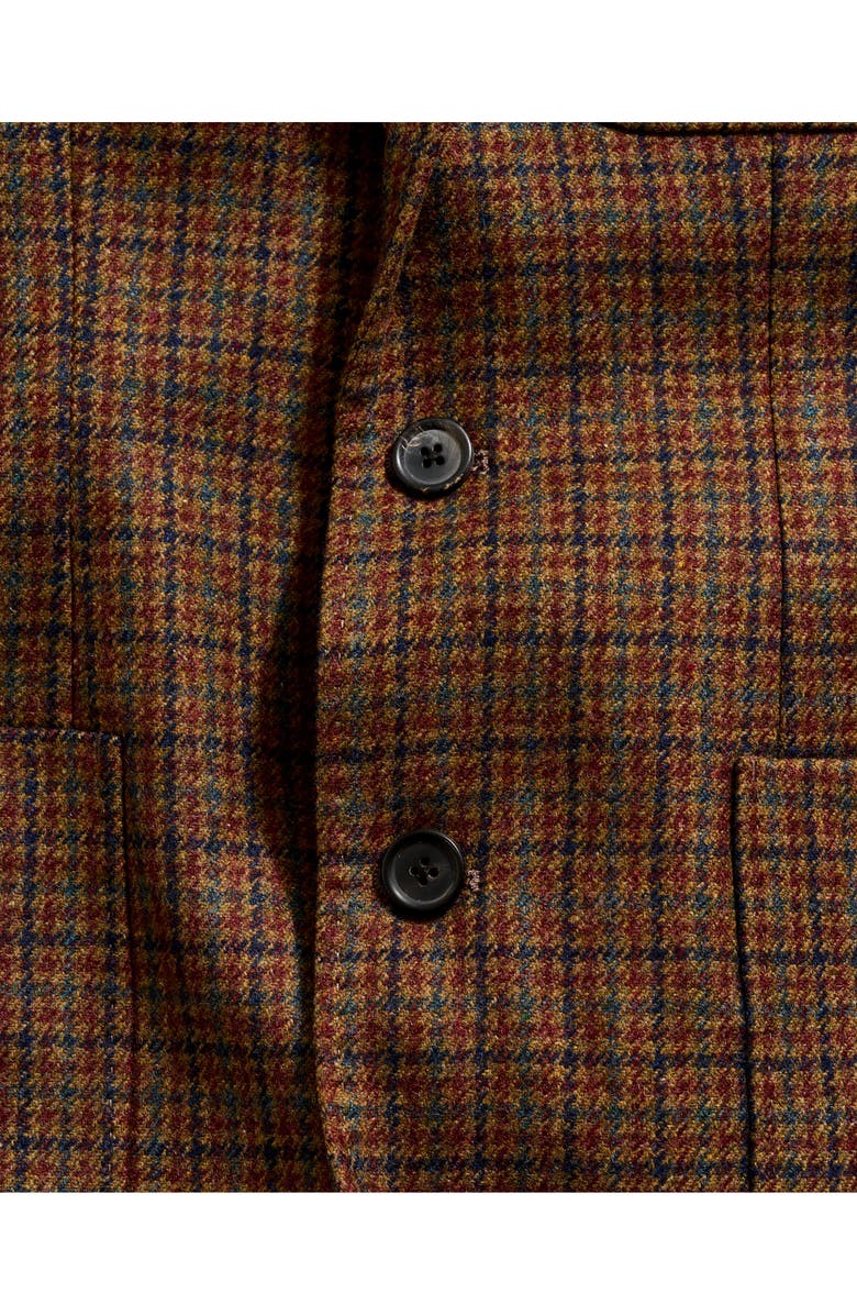 Billy Reid Archie Wool Houndstooth Check Jacket, Alternate, color, Brown Multi