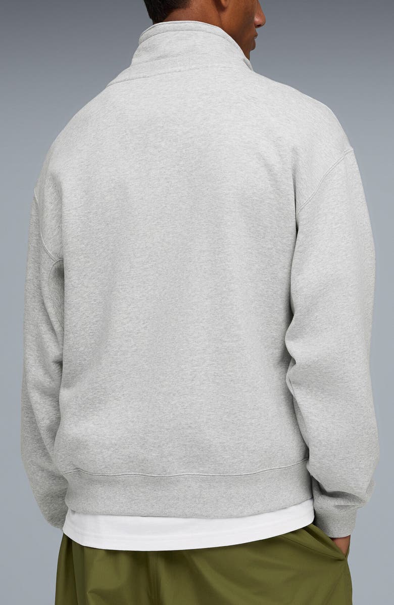 PUMA Select Essentials French Terry Polo Sweatshirt, Alternate, color, Light Gray Heather