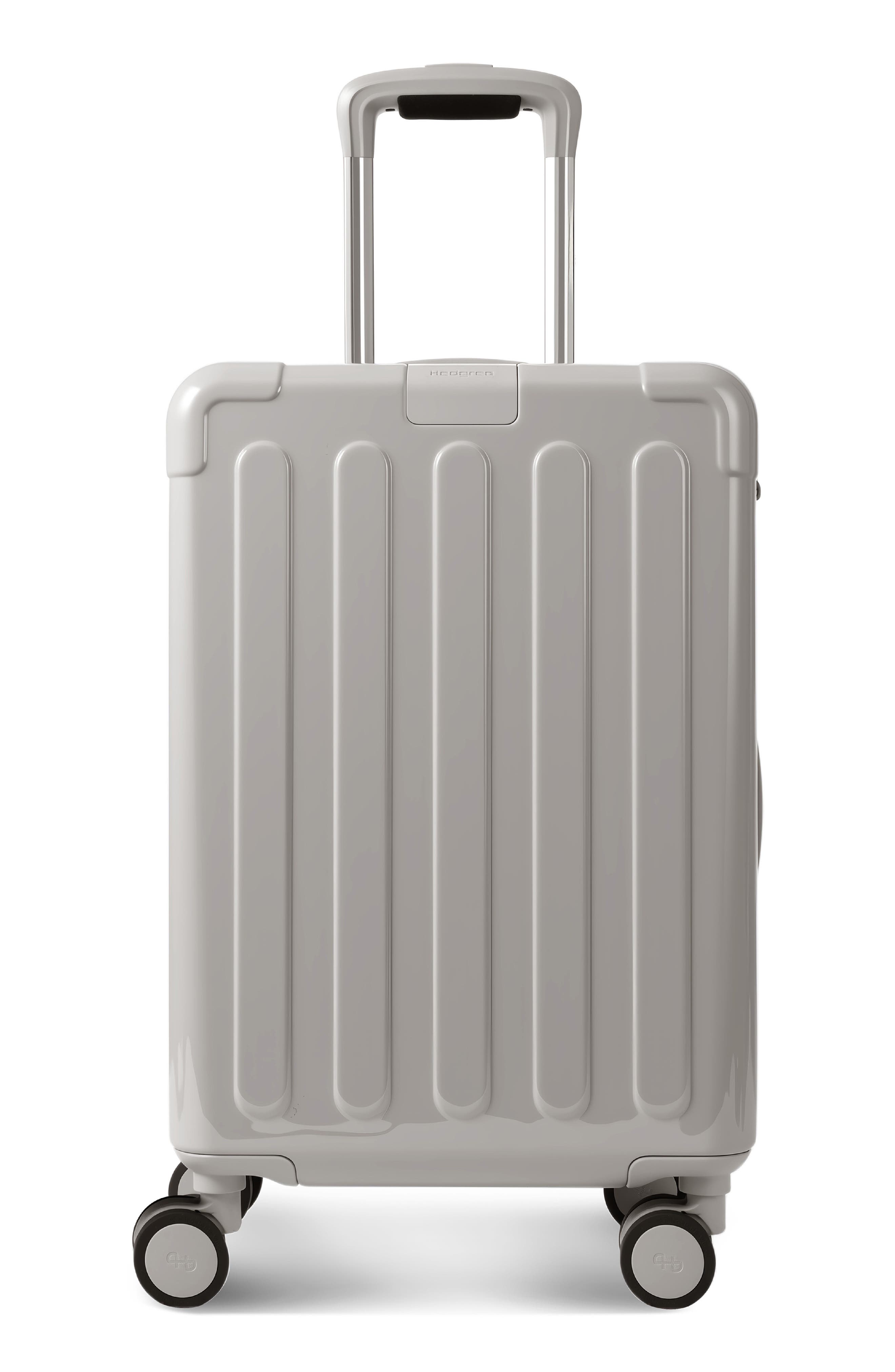 Hedgren Nostos Glossy Spinner Carry-On, Main, color, Pebble