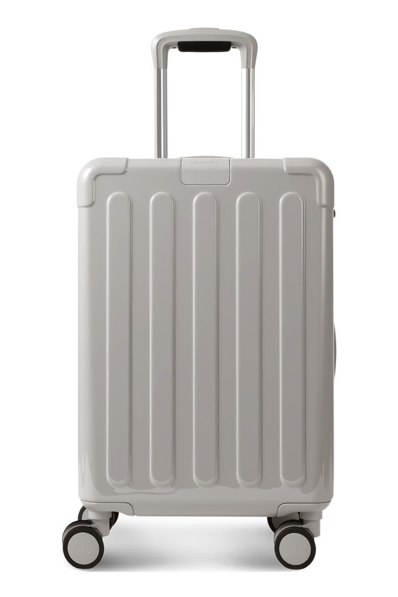 Nostos Glossy Spinner Carry-On, Main, color, PEBBLE