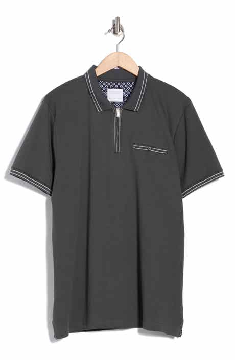 Textured Quarter Zip Polo