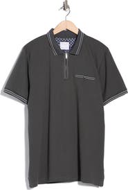 Cactus Man Textured Quarter Zip Polo