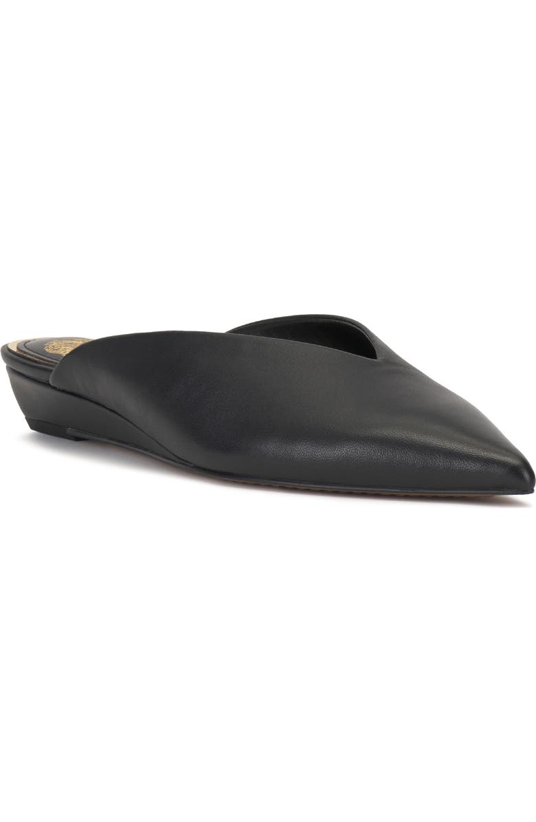 Vince Camuto Vinia Pointed Toe Wedge Mule, Main, color, Black