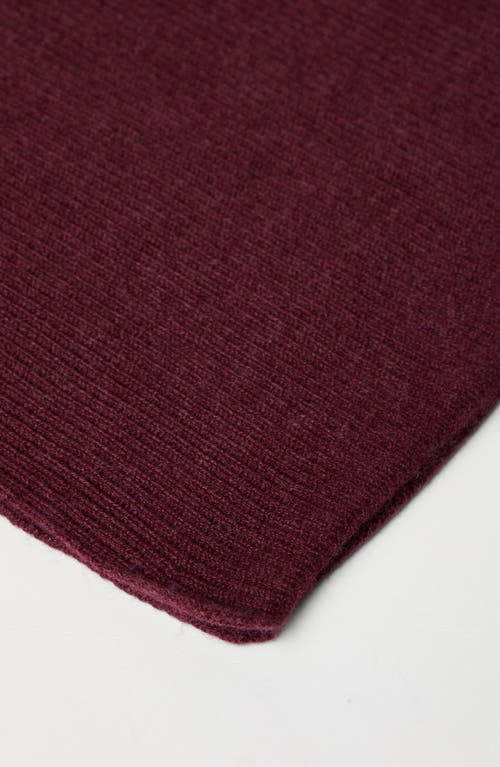 Brunello Cucinelli Cashmere Knit Scarf In Burgundy