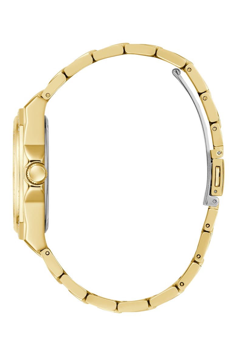 Crystal Bezel Chronograph Bracelet Watch, 36mm, Alternate, color, GOLD TONE