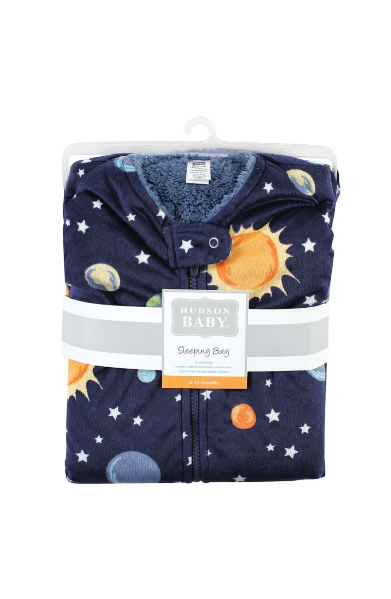 Hudson Baby Mink with Fluffy Inner Sleeping Bag, Sack, Blanket, Alternate, color, Solar System