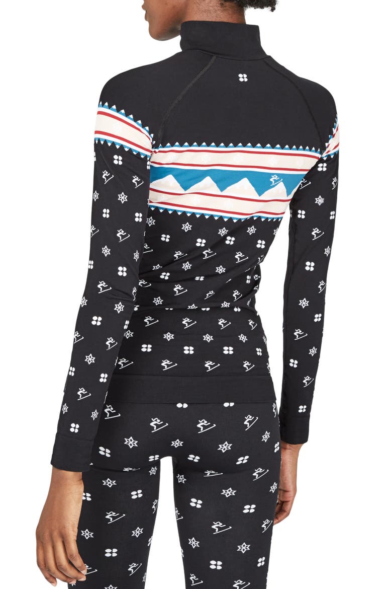 Fair Isle Print Long Sleeve Quarter Zip Pullover, Alternate, color, BETTY FAIRISLE JACQUARD