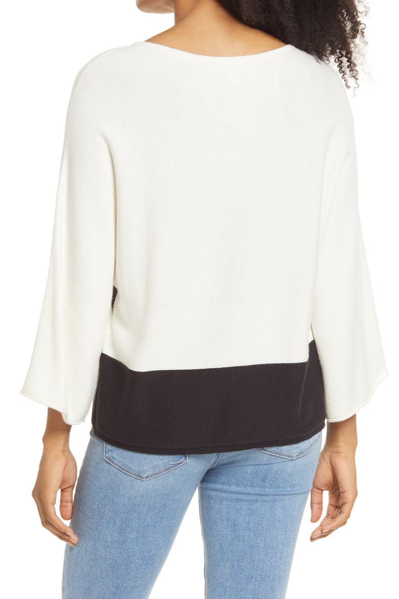 Hibiscus Hideaway Sweater, Alternate, color, COCONUT
