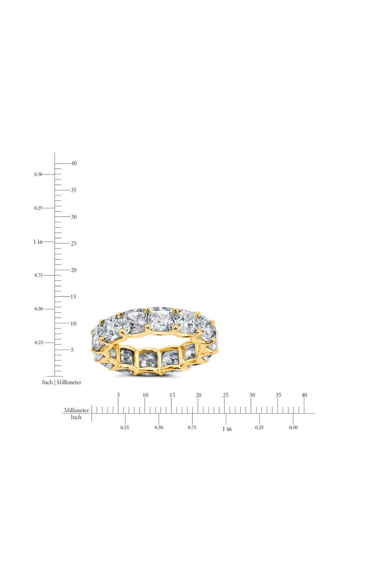Cushion Cut Eternity Band Ring, Alternate, color, 18KYG/ CLEAR STONE