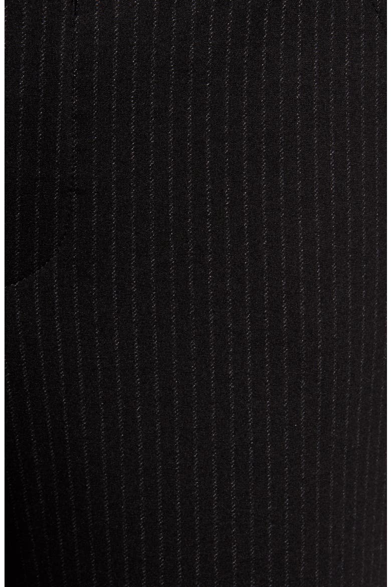 Ab-Solution High Waist Pinstripe Ponte Trousers (Nordstrom Exclusive), Alternate, color, BKW - BLACK/WHITE