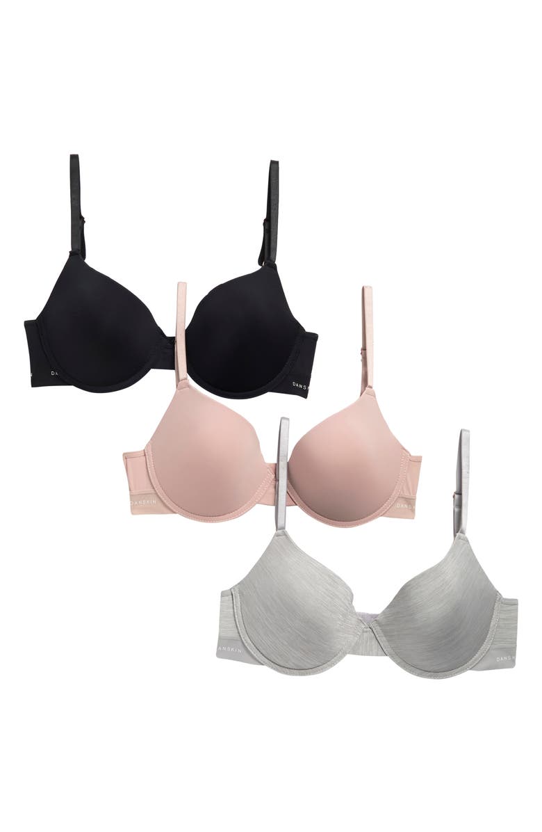 Danskin Pack of Three Underwire Bras, Main, color, 