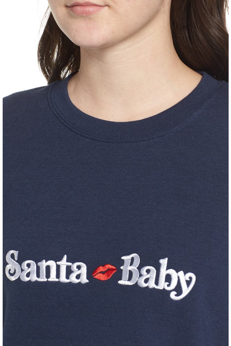 Santa Baby Willow Sweatshirt, Alternate, color, NAVY