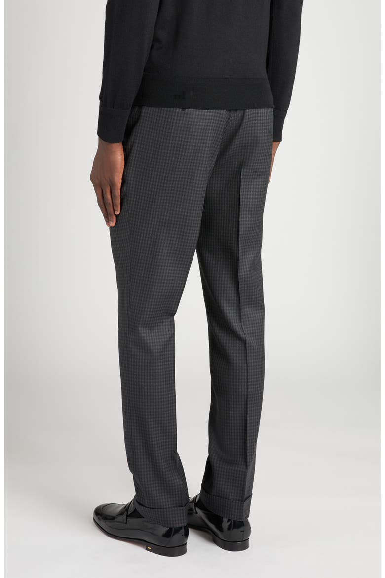 Dyllan Gingham Virgin Wool Suit, Alternate, color, TAZ DARK GREY