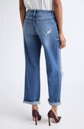 L'AGENCE Zelda Ripped Low Rise Slouchy Straight Leg Jeans