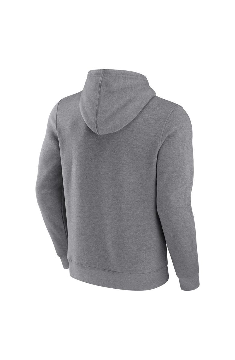 FANATICS Men's Fanatics Branded Heathered Gray Brooklyn Nets Off The Bench Color Block Pullover Hoodie, Alternate, color, Heather Gray