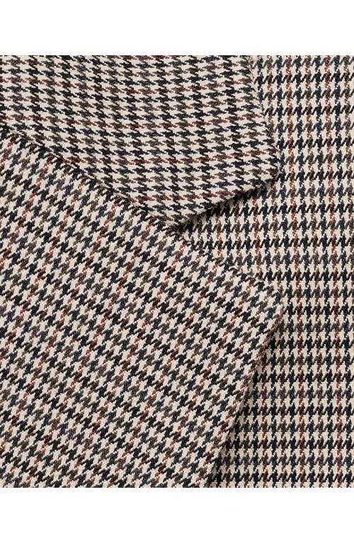 Mango Houndstooth Check Blazer In Gray