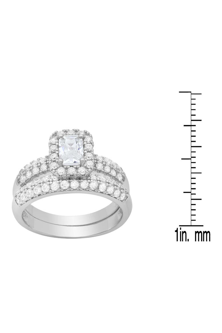 Set of 2 Assorted Simulated Diamond Rings, Main, color, SILVER