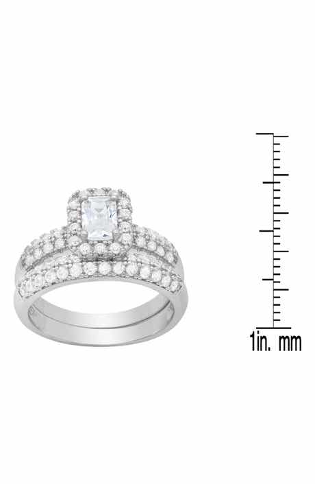 Set of 2 Assorted Simulated Diamond Rings