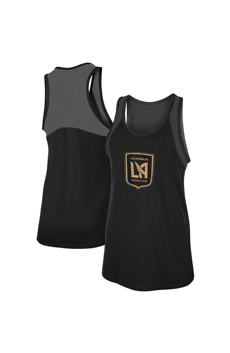 5TH AND OCEAN BY NEW ERA Women's 5th & Ocean by New Era Black LAFC Slub Racerback Tank Top, Alternate, color, 