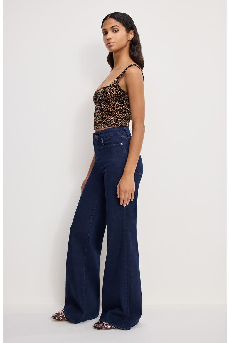 Good Waist High Waist Palazzo Jeans, Alternate, color, INDIGO1153