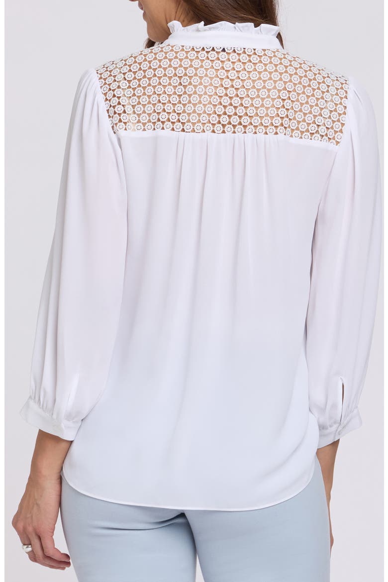 Lorelei Lace Yoke Top, Alternate, color, OPTIC WHITE