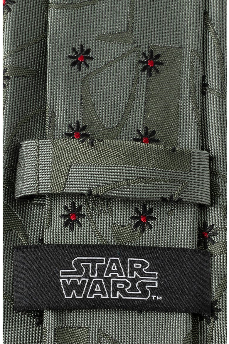 Star Wars Boba Fett Silk Tie, Alternate, color, GREEN