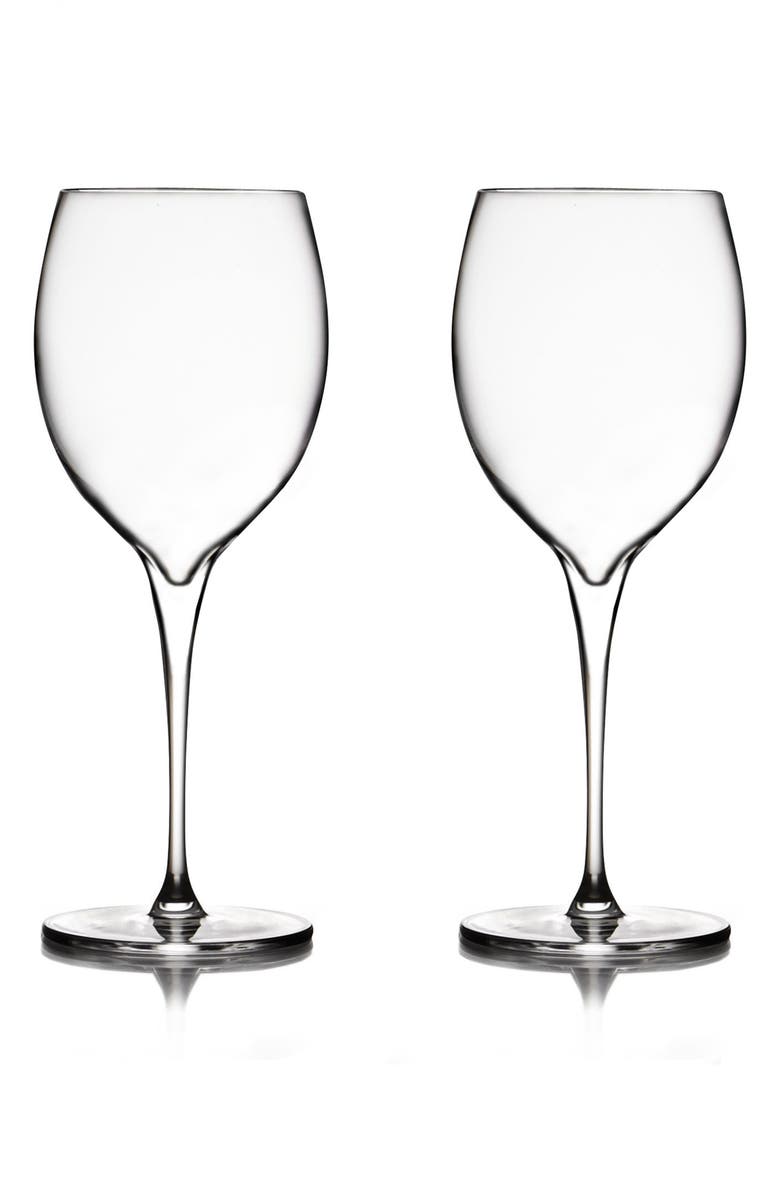 Nambé Vie Set of 2 Chardonnay Glasses, Main, color, Clear